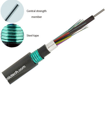 8 Cores GYTA53 Dielectric Armored Fiber Optic Cable Stranded Loose Tube ...